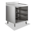 Thumbnail image #1 for Steel Works Stainless SWGRSU-2124-CT Underbar Glass Storage Unit with Drainboard Top