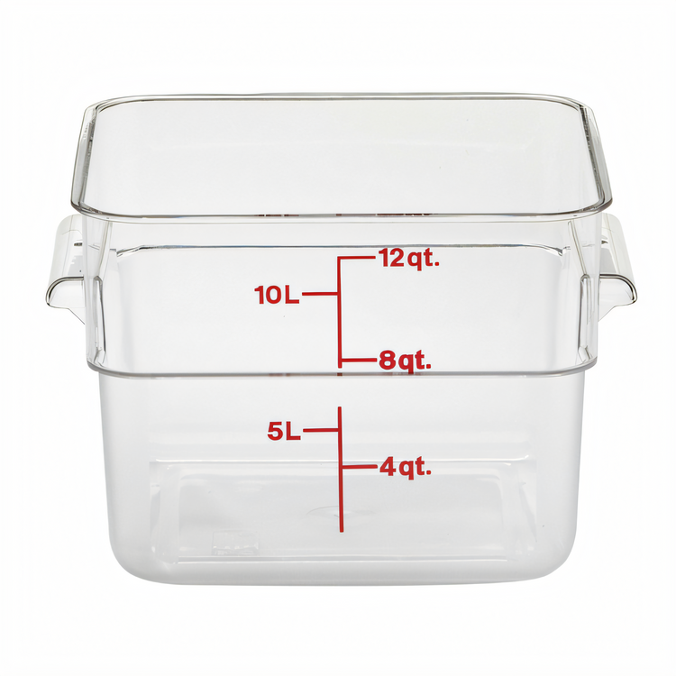 Product image #1 for Cambro CamSquare 12 Qt Clear Polycarbonate Food Storage Container with Handles