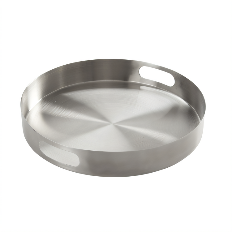 Product image #2 for American Metalcraft Round Stainless Steel Serving Tray, 14-5/8 Inch Diameter