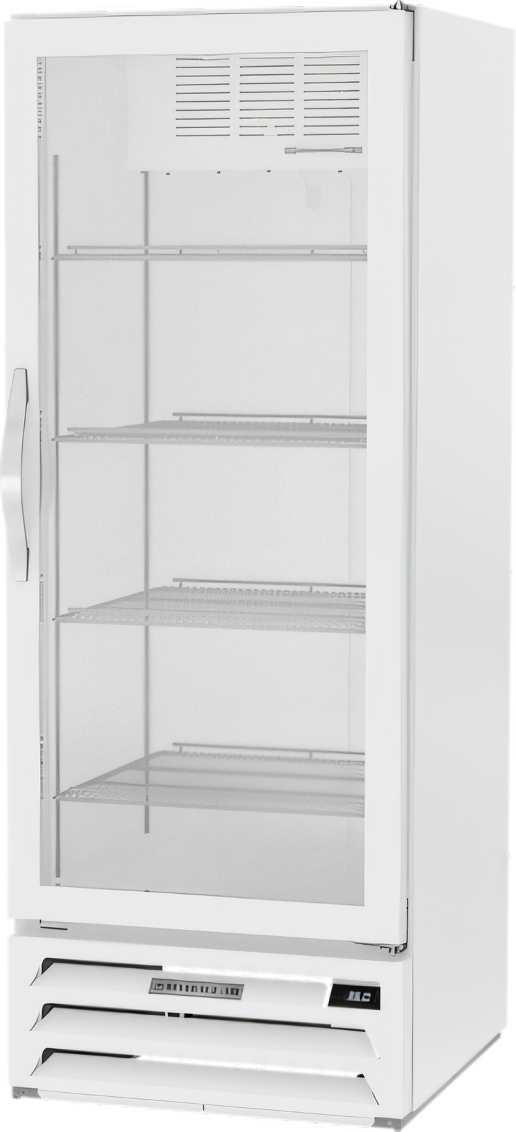 Product image #1 for Beverage-Air MarketMax 1-Section White Glass Door Merchandiser Refrigerator, 12.06 Cu. Ft., Bottom-Mount