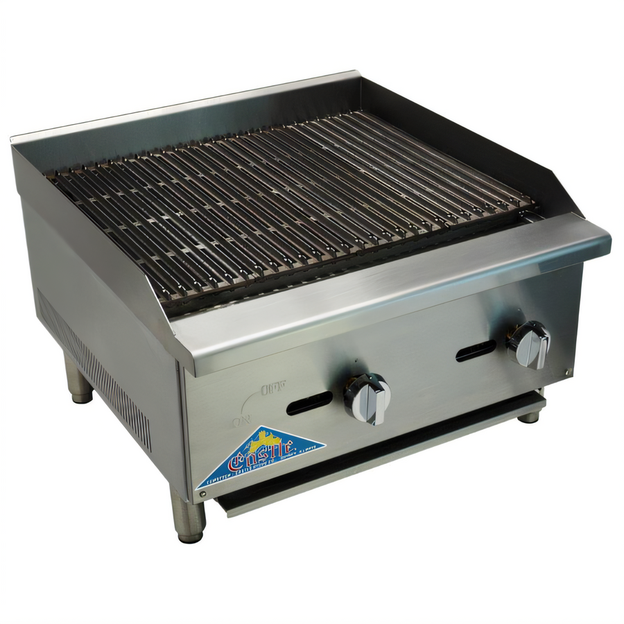 Product image #1 for Comstock-Castle CCELB36 36-Inch Countertop Gas Lava Rock Char-Broiler, 3-Burner, 90,000 BTU