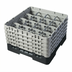 Thumbnail image #2 for Cambro Camrack Full-Size 16-Compartment Glass Rack with 5 Soft Gray Extenders, Black