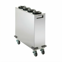Mobile Stainless Steel Cup Dispensing Cart with 4 Dispensers for 8 oz. to 44 oz. Cups