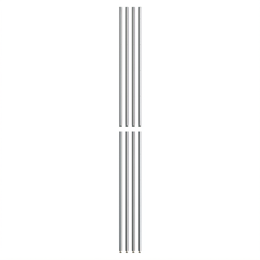 Product image #1 for Olympic 74-Inch Stationary Split Post for Wire Shelving, Chromate Finish, 4-Pack