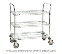 Metro Super Erecta 3-Shelf Heavy Duty Chrome-Plated Utility Cart, 36 x 21 x 39 Inches