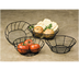 Thumbnail image #1 for American Metalcraft Round Straight-Sided Mesh Serving Basket, 8-Inch Diameter x 2-1/2-Inch High, Black Wrought Iron