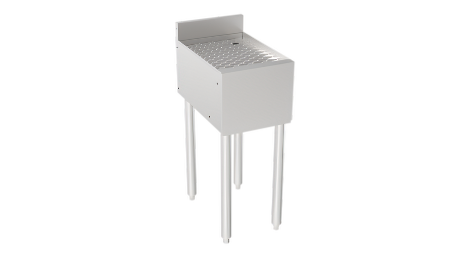 Product image #1 for Krowne Silver Series 12 Inches Wide 304 Stainless Steel Drainboard — 18.5 Inches Deep, 3 Inches Backsplash, 1 Inch Drain