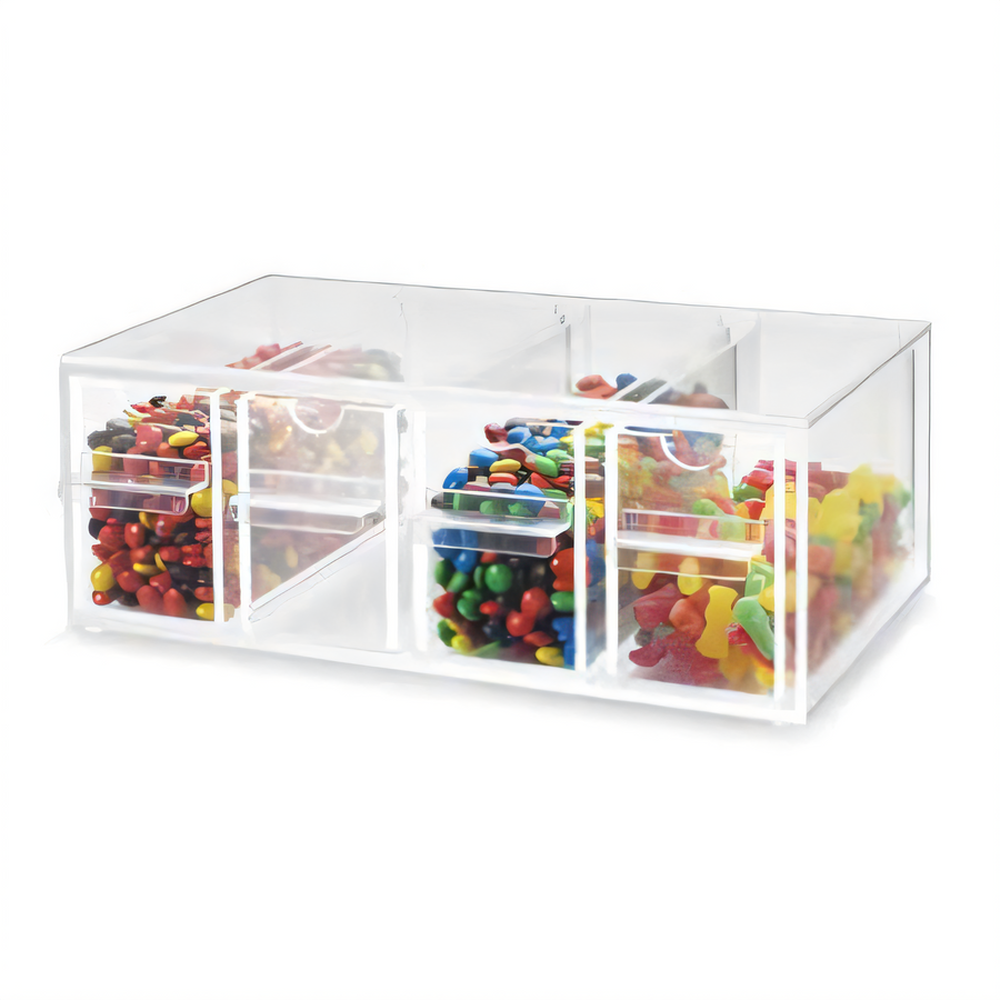 Product image #1 for Cal-Mil Clear Acrylic Topping Drawer with 4 Notched Drawers