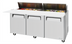 Thumbnail image #1 for Turbo Air M3 Series Three-Section Sandwich/Salad Prep Table with 18-Pan Top and Rear-Mount Self-Contained Refrigeration, 72-5/8 Inches Wide