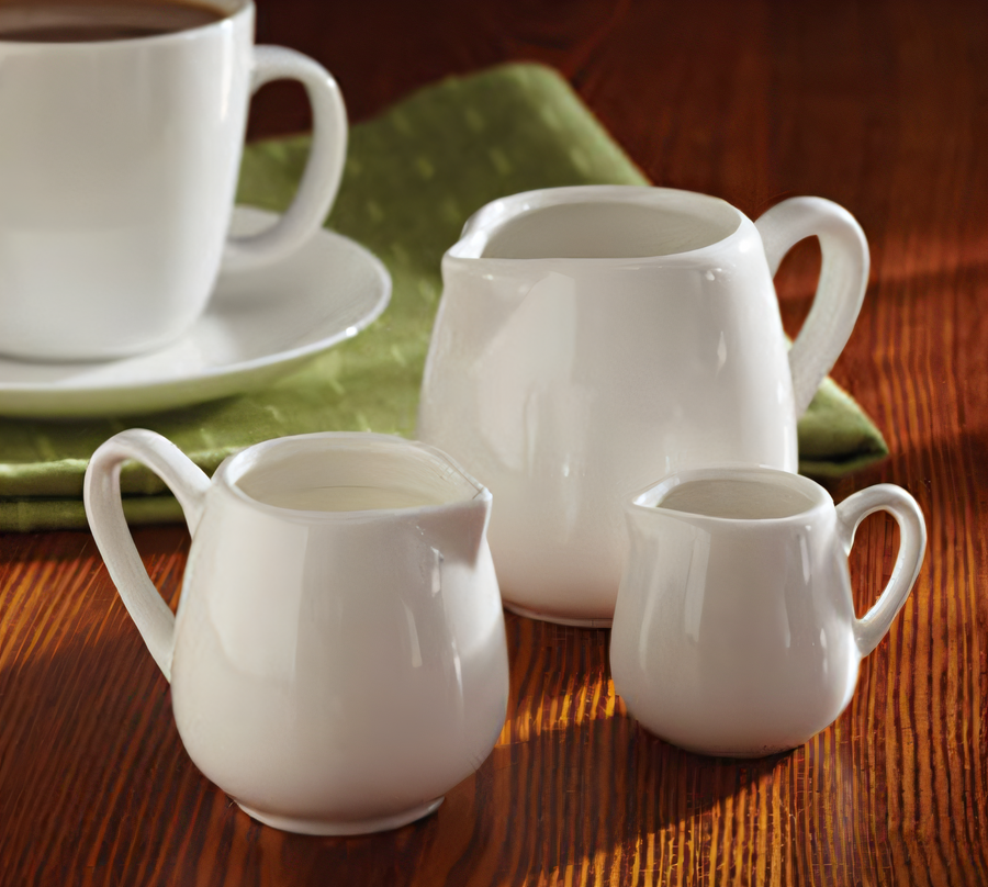 Product image #1 for American Metalcraft PCR25 Porcelain Creamer with Handle, 2.5 oz., White