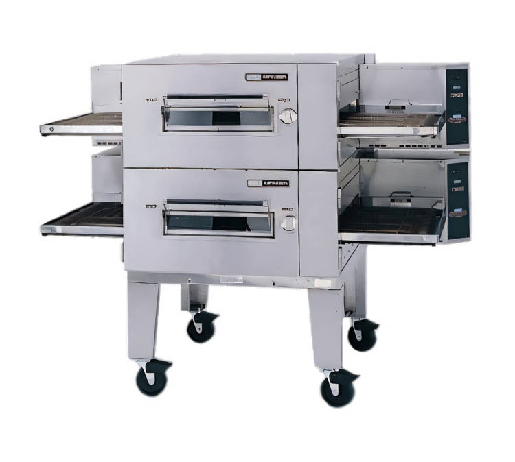 Product image #1 for Lincoln Impinger Low Profile Double-Stack Gas Conveyor Oven Package with Glass Access Windows