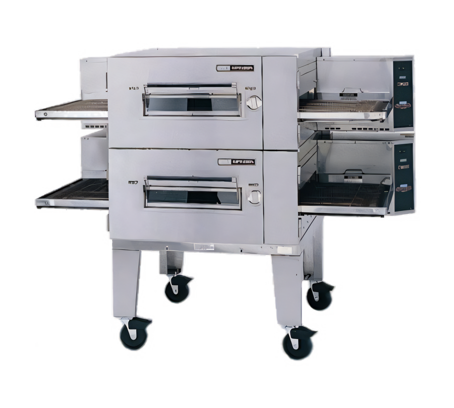 Product image #1 for Lincoln Impinger Low Profile Double-Stack Gas Conveyor Oven Package with Glass Access Windows