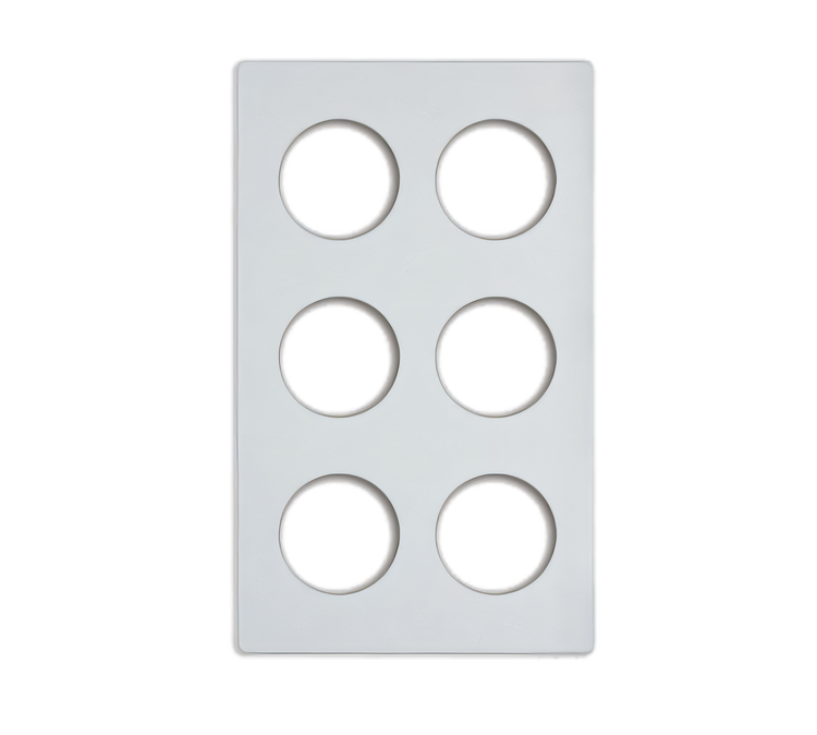 Product image #1 for Vollrath Miramar White Stone Template for 6 x 1-1/4 Quart Bain Marie Pots