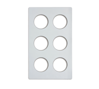 Vollrath Miramar White Stone Template for 6 x 1-1/4 Quart Bain Marie Pots