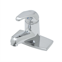 T&S Brass Single-Lever Deck-Mount Single-Hole Manual Faucet with 0.5 GPM Vandal-Resistant Non-Aerated Spray Device