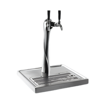 Perlick Lucky Countertop Glycol-Cooled Dual-Faucet Draft Beer Tower, Polished Chrome