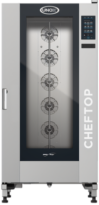 UNOX ChefTop MIND.Maps Plus BIG Gas Roll-In Combi Oven with Steam, 20 Sheet Pan Capacity, 120V