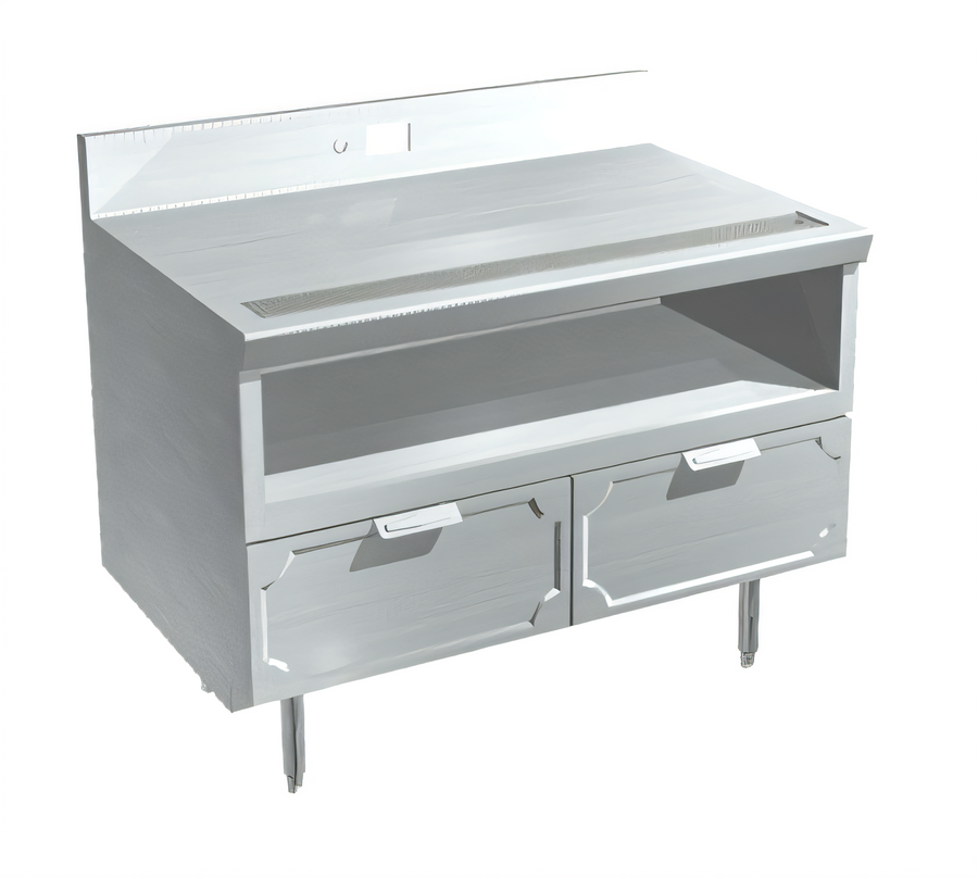 Product image #1 for 42-Inch x 32-Inch Coffee Urn Stand, Dry-Drawer Base with Stainless Steel Top