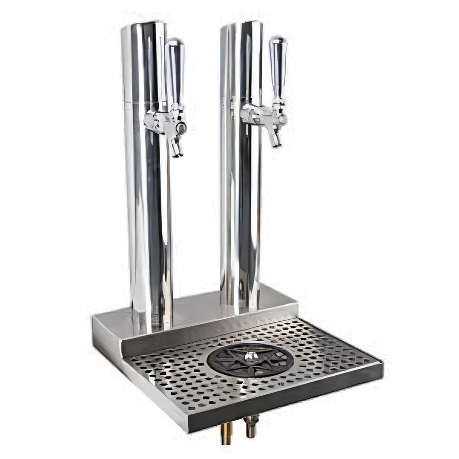 Product image #1 for Micro Matic Skyline Countertop 2-Faucet Glycol-Cooled Draft Beer Station with Glass Rinser