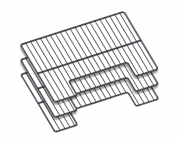 Product image #1 for Vulcan Additional Grab n Go Rack Stainless Steel Wire Shelf Set with Cutout Design, 3 Shelves