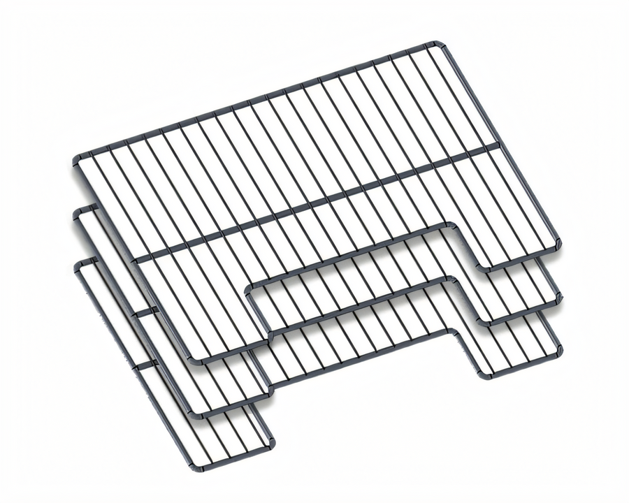 Product image #1 for Vulcan Additional Grab n Go Rack Stainless Steel Wire Shelf Set with Cutout Design, 3 Shelves