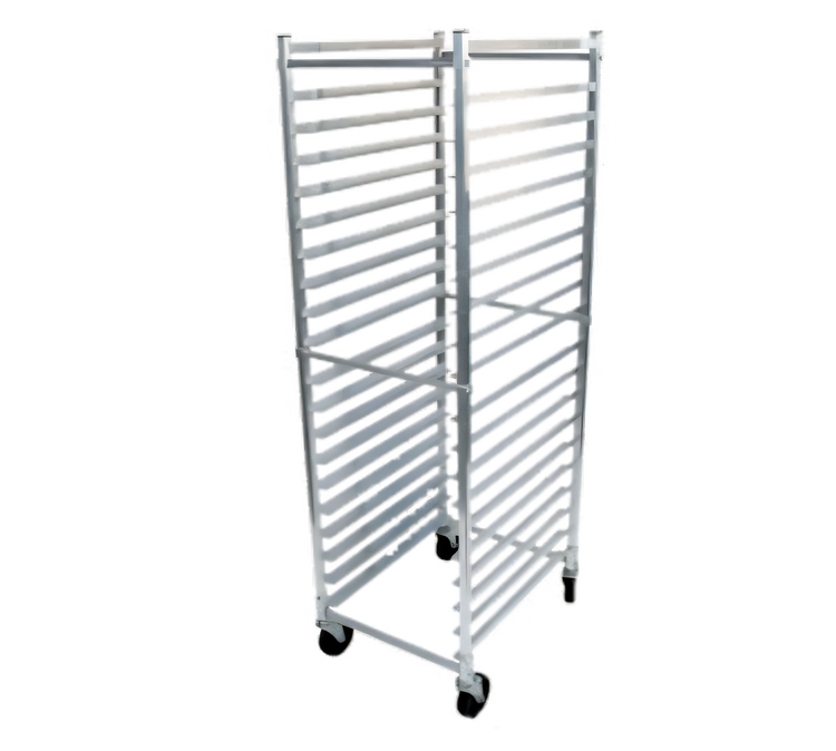 Product image #1 for John Boos Front-Load Mobile Aluminum Bun Pan Rack, 20-Pan Capacity, 26 x 20-1/2 x 69 Inches