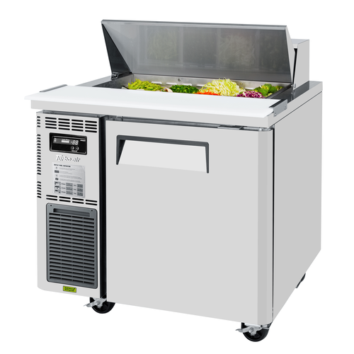 Product image #1 for Turbo Air J Series 36-Inch One-Section Sandwich/Salad Prep Table Refrigerator with 8-Pan Top and 1 Door