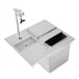 Thumbnail image #1 for John Boos Drop-In Single-Service Stainless Steel Ice and Water Unit with Insulated Ice Bin and Glass Filler Faucet, 21 x 18 x 13 Inches