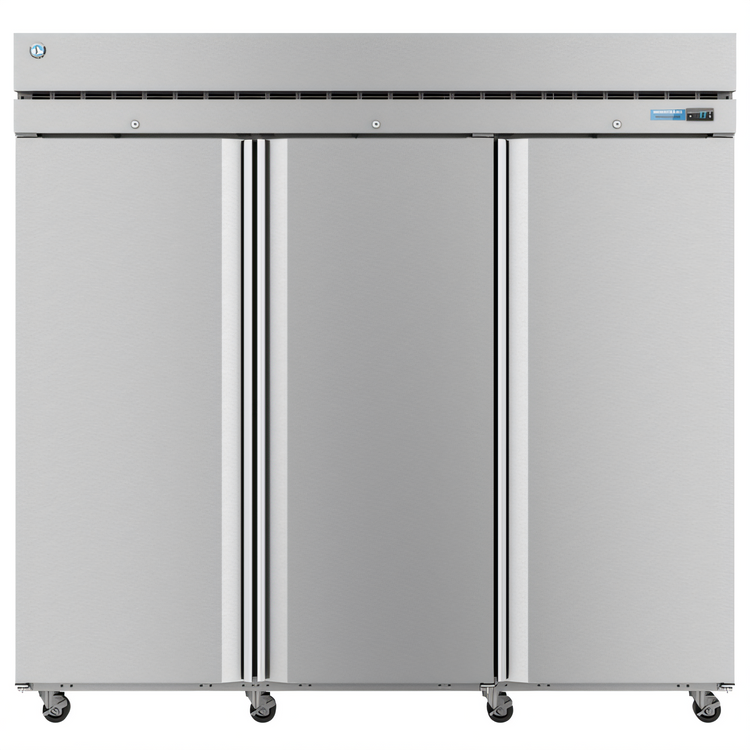 Product image #1 for Hoshizaki Steelheart Three-Section Stainless Steel Reach-In Freezer, Solid Doors, Standard Depth