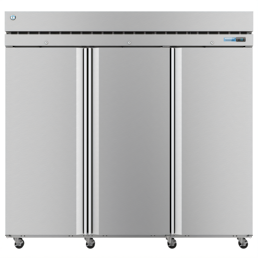 Product image #1 for Hoshizaki Steelheart Three-Section Stainless Steel Reach-In Freezer, Solid Doors, Standard Depth