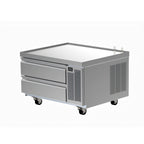 Thumbnail image #1 for Delfield Low Profile F2936CP Refrigerated Equipment Stand, 2 Drawers, 36-1/4-Inch Wide, Side-Mounted Refrigeration
