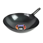 Thumbnail image #1 for Thunder Group IRJWC301 14-Inch Steel Wok, 4-3/8-Inch Deep, Single Handle