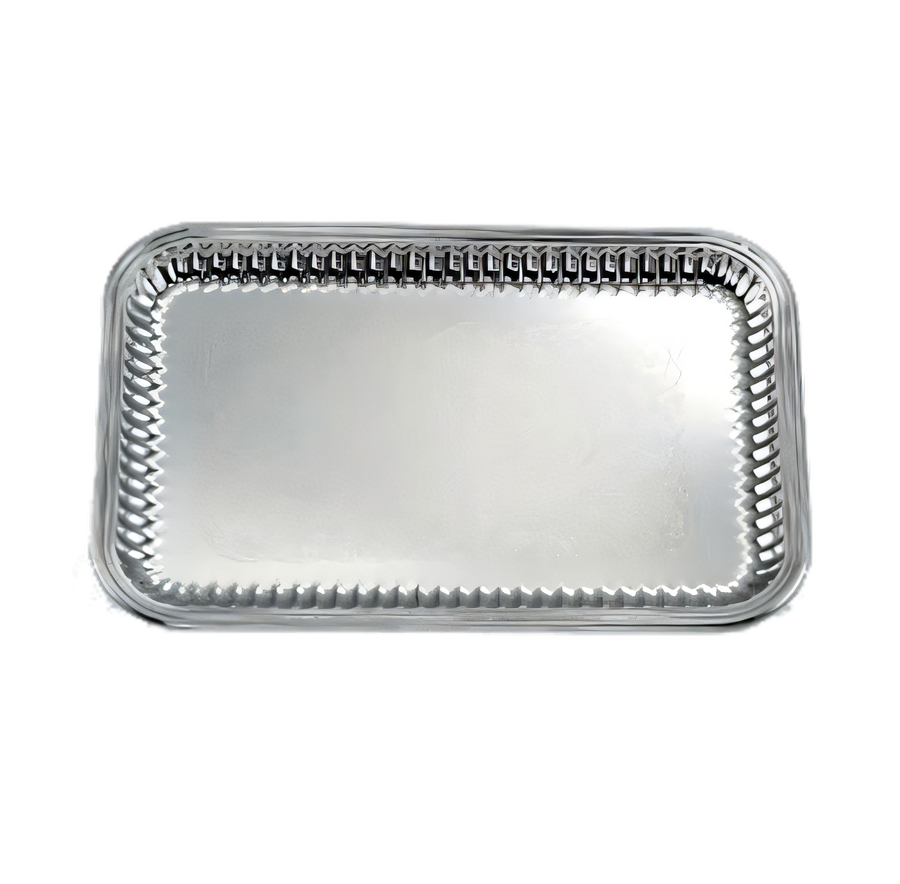 Product image #1 for Esquire™ Rectangular Fluted Stainless Steel Serving Tray, 12-1/2 x 18-1/4 Inch