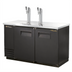 Thumbnail image #1 for True Commercial Direct Draw Beer Dispenser, 2 Half-Barrel Keg Capacity, Flat Top, 2 Columns, Black Exterior