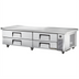 Thumbnail image #1 for True 4-Drawer Refrigerated Chef Base with 86-1/4 Inch Stainless Steel Top, Self-Contained Side-Mounted Refrigeration