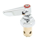 Thumbnail image #1 for T&S Brass Eterna 002714-40 Faucet Cartridge Assembly with 2-3/16" Lever Handle, Bottom Gasket and Red Hot Index
