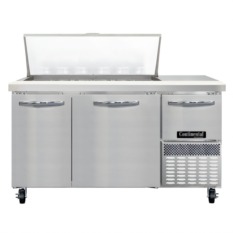Product image #1 for Continental Refrigerator RA60N18M 60" Mighty Top Refrigerated Sandwich Prep Table with 18 Pans
