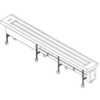Thumbnail image #1 for Dinex DXIESB10 10-Foot Tray Make-Up Conveyor, Dual Urethane Band Belts, Variable Speed, Stainless Steel