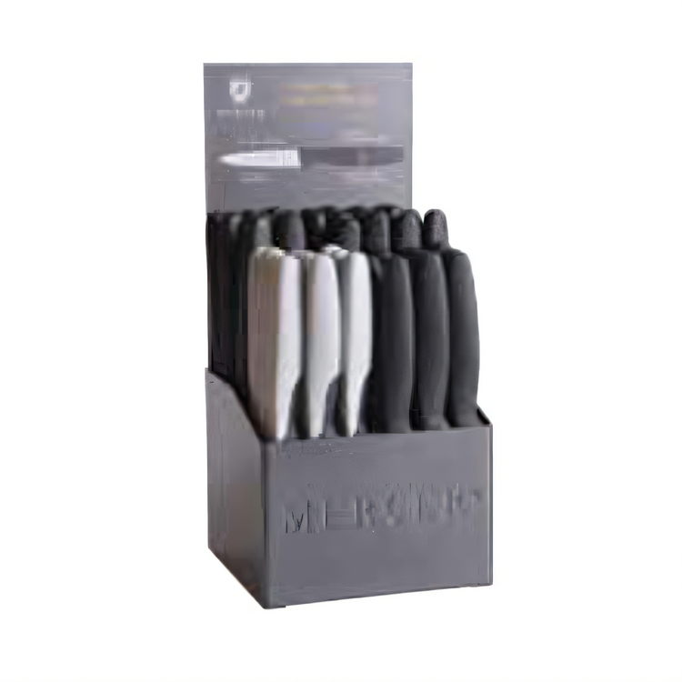 Product image #1 for Mercer Culinary Millennia Color Countertop Paring Knife Display Block, 4-Compartment, 48 Knives