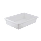 Thumbnail image #1 for Winco PFFW-6 Full-Size 9-Gallon Stackable Food Storage Box, White Polypropylene, 18 x 26 x 6 Inches Case of 6