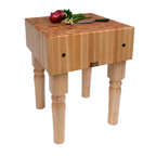 Thumbnail image #1 for John Boos Boos Block AB02 Stationary Butcher Block Work Table, 24 x 18 x 34 in, 10 in End-Grain Northern Hard Rock Maple Top