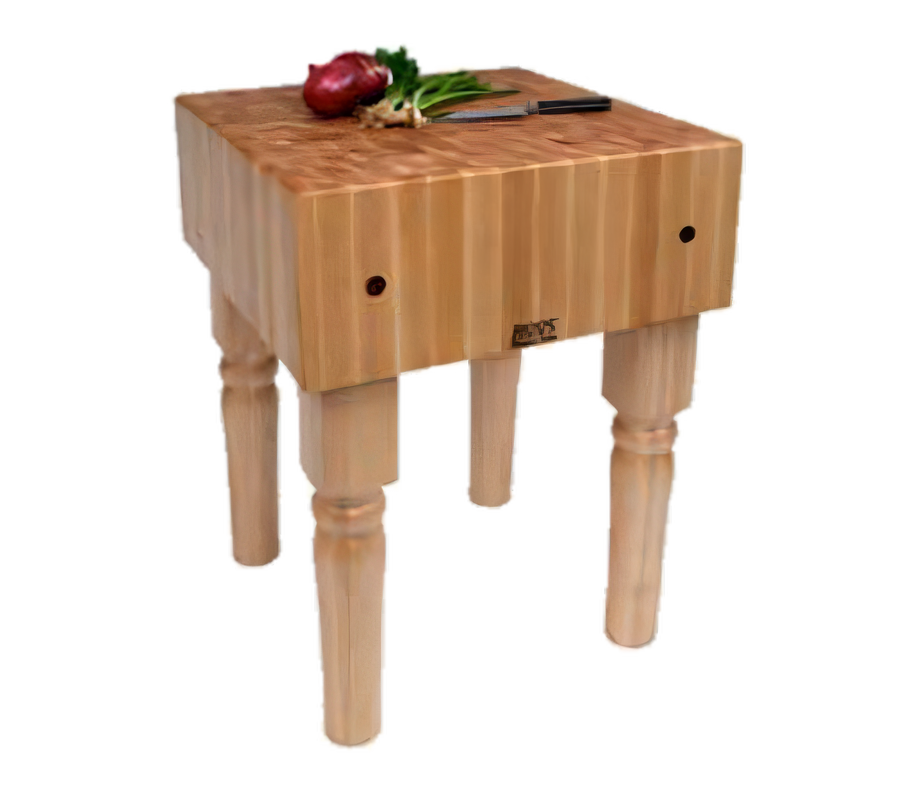 Product image #1 for John Boos Boos Block AB02 24 x 18 x 34 Inch Stationary Butcher Block Work Table with 10-Inch End Grain Maple Top
