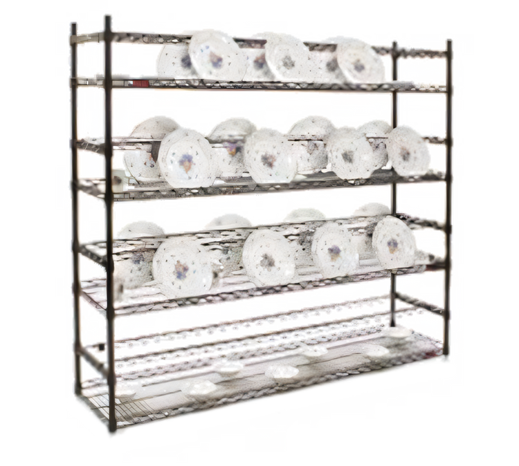Product image #1 for Eagle Group Reverse Mat Black Epoxy Wire Plate Display Shelf, 72 x 18 Inches