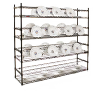Eagle Group Reverse Mat Black Epoxy Wire Plate Display Shelf, 72 x 18 Inches
