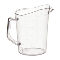 Winco 1-Quart Clear Polycarbonate Measuring Cup with Raised Graduation Markings