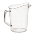 Thumbnail image #1 for Winco 1-Quart Clear Polycarbonate Measuring Cup with Raised Graduation Markings