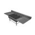 Thumbnail image #1 for John Boos Pro-Bowl 3-Compartment Platter Sink with Left and Right Drainboards, 105-1/4 Inch Wide