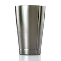 Barfly 18 oz Gun Metal Black Stainless Steel Cocktail Shaker with Capped Bottom