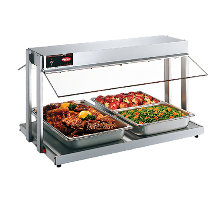 Product image #1 for Hatco Glo-Ray 36-Inch Countertop Buffet Warmer with Heated Base and Sneeze Guards
