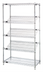 Thumbnail image #1 for Quantum 36 Inch Wide Slanted Stationary Wire Shelving Unit, 18 Inch Deep x 63 Inch High, Chrome-Plated